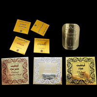 Étiquette en Aluminium pour Flacons de Parfum avec Finition Métallique Dorée et Logo en Relief