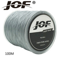 Ligne de pêche JOF4 PE tressée 100m, résistante, 8 couleurs, directement des fabricants, pour la pêche en rivière, lac et ruisseau