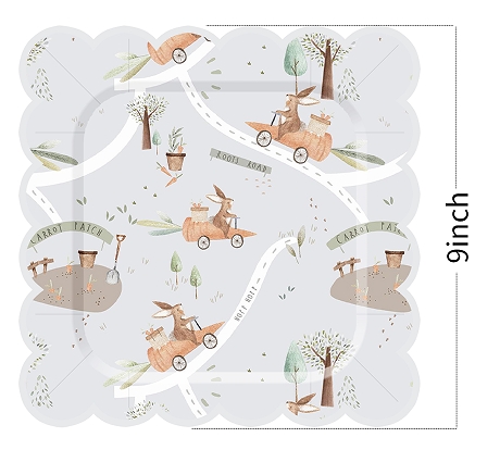 plato de papel de 9 pulgadas