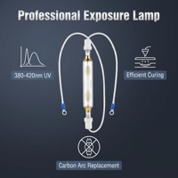 Lampe UV au iodure de gallium à longue durée de vie, tube en verre de quartz pour le durcissement des revêtements et l'exposition des plaques d'impression