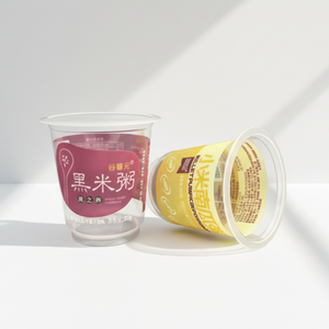 Vasos <span class=keywords><strong>de</strong></span> Plástico Desechables <span class=keywords><strong>de</strong></span> Alta Calidad Resistentes al Calor con Logotipo Personalizado <span class=keywords><strong>para</strong></span> Yogurt, Leche y Alimentos - Product Image 2