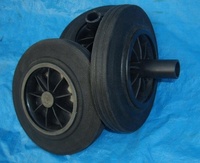 Roues en caoutchouc solide pour poussette de poupée, chariot de jardin, brouette