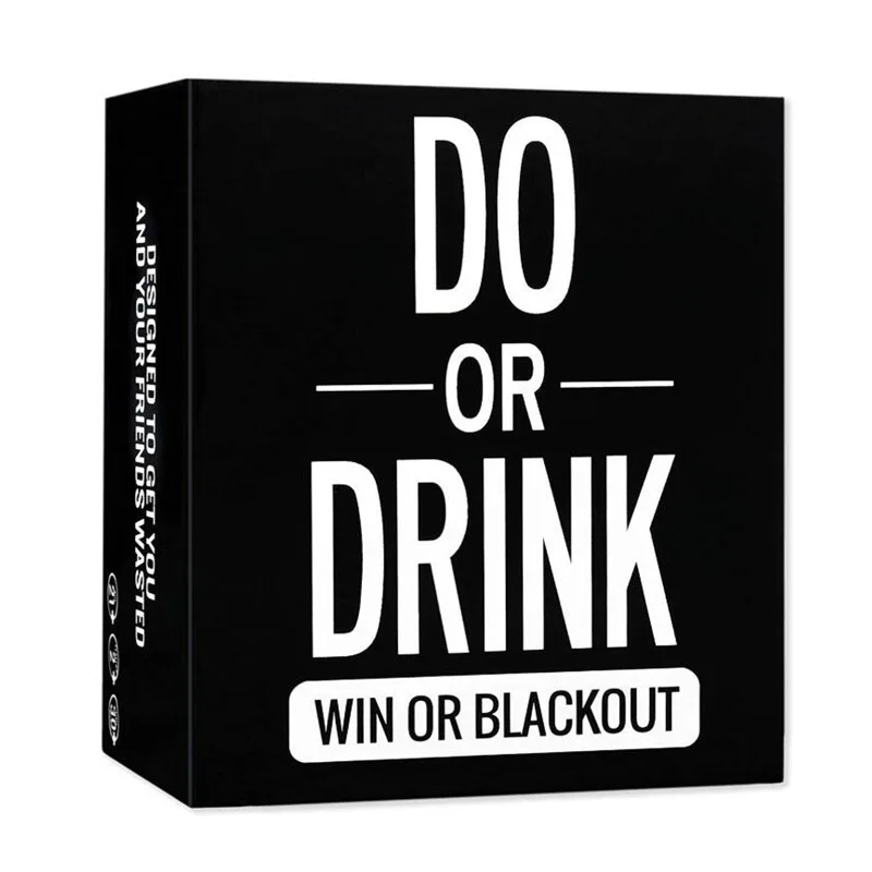 Do or Drink Party card Game Dares for College Camping and Fun Adult Crazy Drinking Card