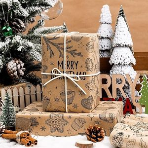 Sapin de Noël original, gros cerf à bois de cerf, biscuits au gingembre, collations, papier cadeau en cellophane - Product Image 1