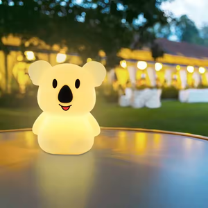 โคมไฟหมีโคล่าขนาดเล็ก ปรับความสว่างได้ ไฟ LED รูปสลอธ ซิลิโคน ชาร์จ USB สำหรับห้องนอน ข้างเตียง ช่วยให้นอนหลับสบาย - Product Image 3