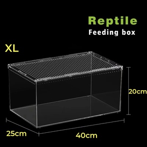 Mini-<span class=keywords><strong>Terrarium</strong></span> für Reptilien aus Acryl, transparentes Habitat mit Verriegelung, geeignet für Vogelspinnen, Asseln, Schaben und Wirbellose - Product Image 6