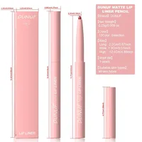 Crayon à lèvres mat 12 couleurs nude naturel à pointe fine, haute pigmentation, waterproof, longue tenue, contour gratuit