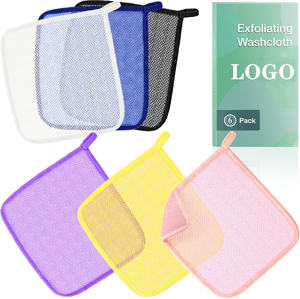 Toallitas Exfoliantes de Esponja Africana de Nailon con Logotipo Personalizado, Toallitas de Baño de Doble Cara para una Limpieza Profunda del Rostro y el Cuerpo - Product Image 1