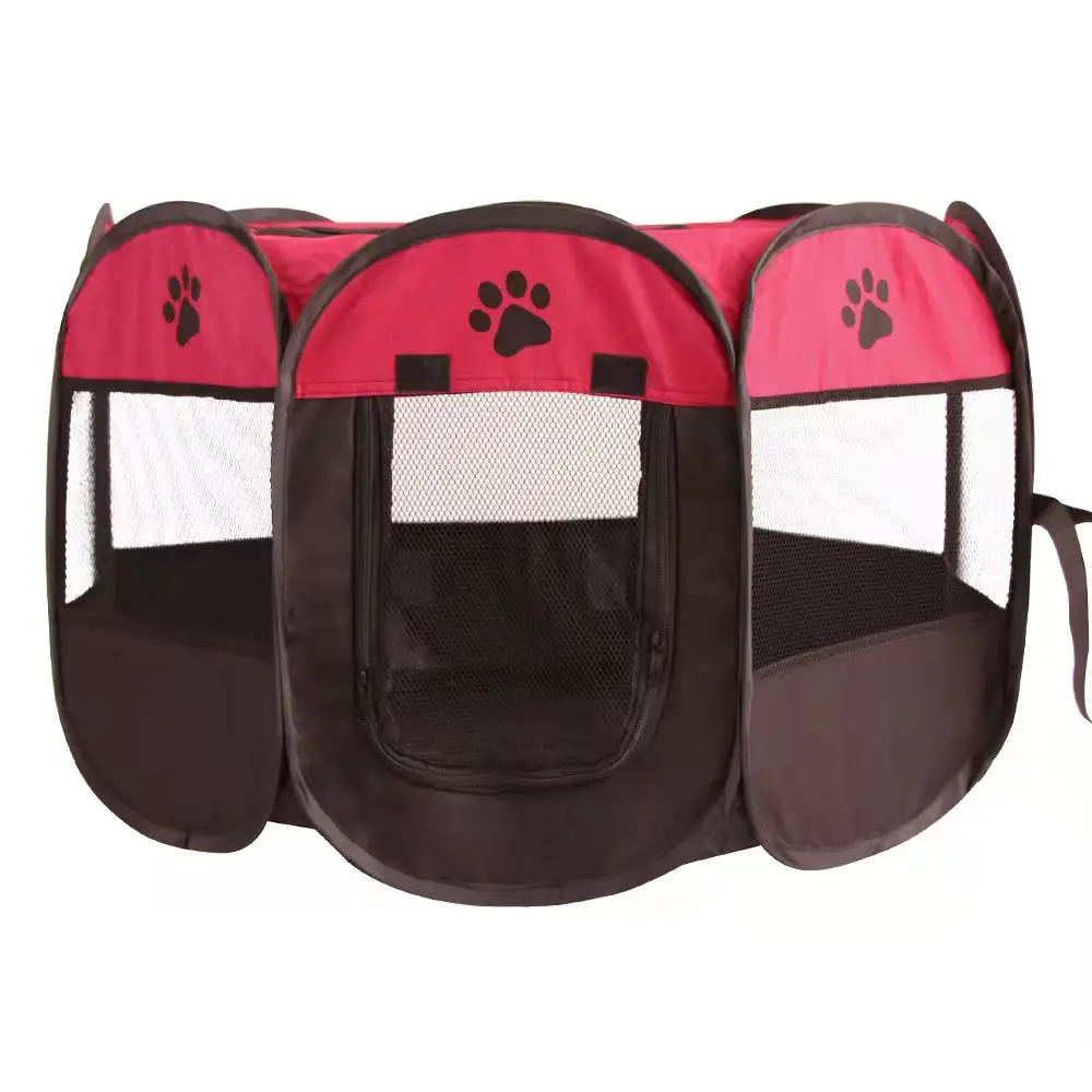 Ninho Pet portátil Pet Delivery Room Folding Pet Tent Gaiola octogonal para Cat Tent Fácil Operação Cerca Outdoor Big Dogs Casa