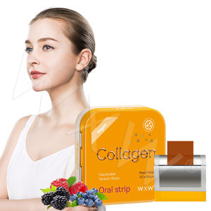 Venta al por mayor de fábrica, película de disolución oral de colágeno, suplemento nutricional Premium blanqueador de piel, tiras orales de colágeno de Fusión Rápida - Product Image 1