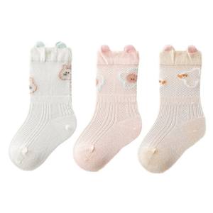 Calcetines de Bebé de Algodón Transpirable con Diseño de Dibujos Animados, Finos, para Verano, Paquete de 3, October Crystalline Sunshine - Product Image 5