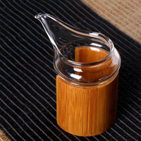 Tasse universelle en verre épaissi bec d'aigle, tube en bambou, isolante thermiquement, haute qualité, résistante à la chaleur, capacité 240CC, portable, style chinois