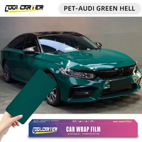 Film vinyle pour carrosserie automobile, couleur vert militaire brillant, changeant de couleur, résistant aux rayures, résistant aux intempéries, protection UV