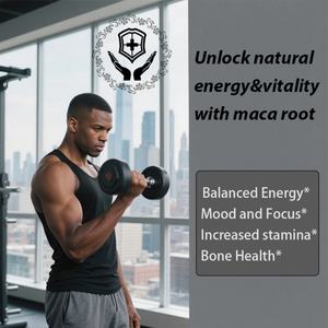 Complément de racine de maca - Soutient l'énergie, l'endurance, la concentration et l'humeur pour les femmes et les hommes, soutient la santé masculine, végétalien, sans OGM, sans gluten, OEM - Product Image 3