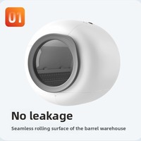 Bac à litière intelligent pour chat en plastique ABS, toilette électrique autonettoyante, nettoyage en un clic, anti-éclaboussures, design entièrement fermé, capacité de 45 L