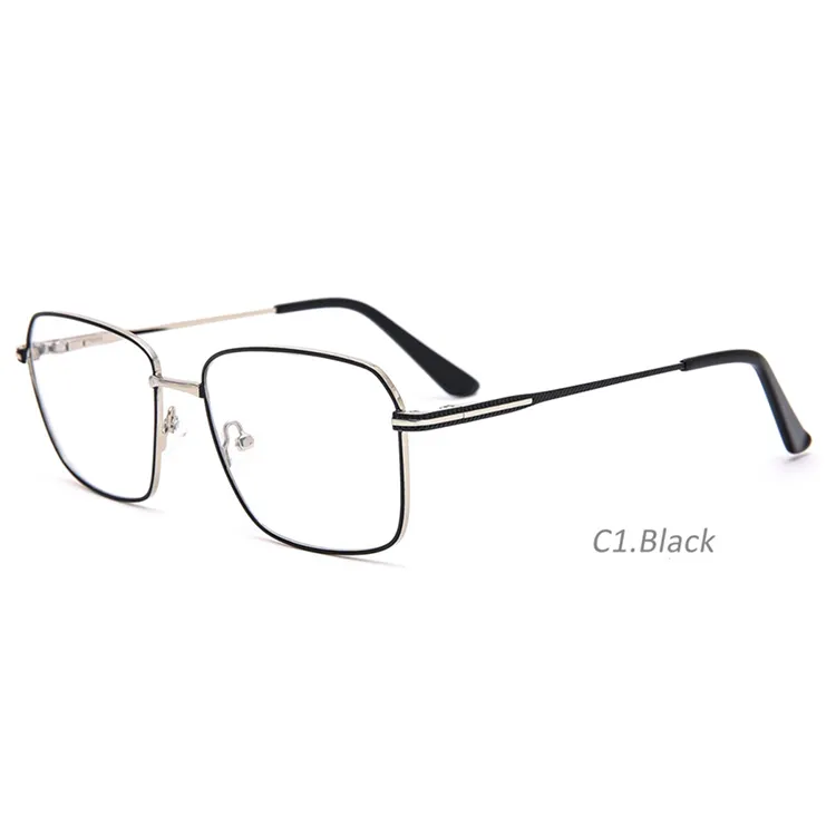 高品質レディストック混合クラシックフレーム眼鏡金属光学フレーム男性クラシック光学眼鏡