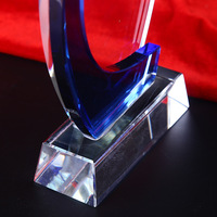 Plaque acrylique souvenir personnalisé, en forme de flèche, voile, cristal vierge