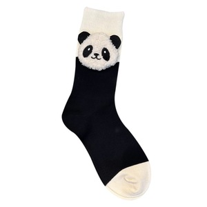 Kt246 OEM Tùy Chỉnh Thiết Kế Siêu Dễ Thương Phim Hoạt Hình Panda Crew Cotton Vớ Màu Đen Trắng Màu Mềm Mại Thoải Mái Dân Tộc Vớ Nữ - Product Image 2