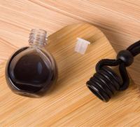 8ml 10ml Carré Forme Vide Désodorisant De Voiture Bouteille En Verre Pendentif Bouchon En Bois Voitures Suspendus Diffuseur De Parfum Bouteilles