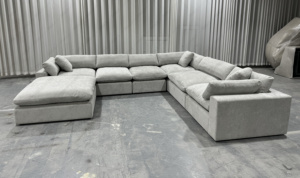 Divano componibile di lusso FERLY, divano in peluche, mobili da <span class=keywords><strong>soggiorno</strong></span> per casa e salotto - Product Image 2