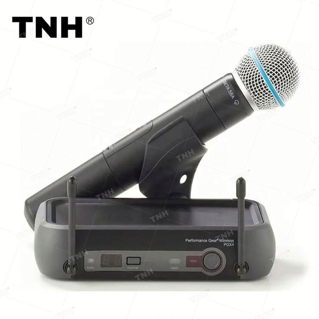 TNH PGX24 BETA58A Professional UHF Wireless Microphone System Handheld Mic for Party Karaoke Dynamic Long Distance