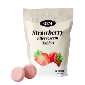 Private Label Strawberry Effervescent Tablets OEM ODM Custom Packaging Bulk Supply - Product Image 1