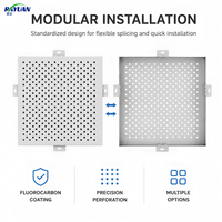 Panneaux muraux décoratifs en métal perforé à haute absorption acoustique, revêtement en aluminium ignifuge, murs-rideaux personnalisés