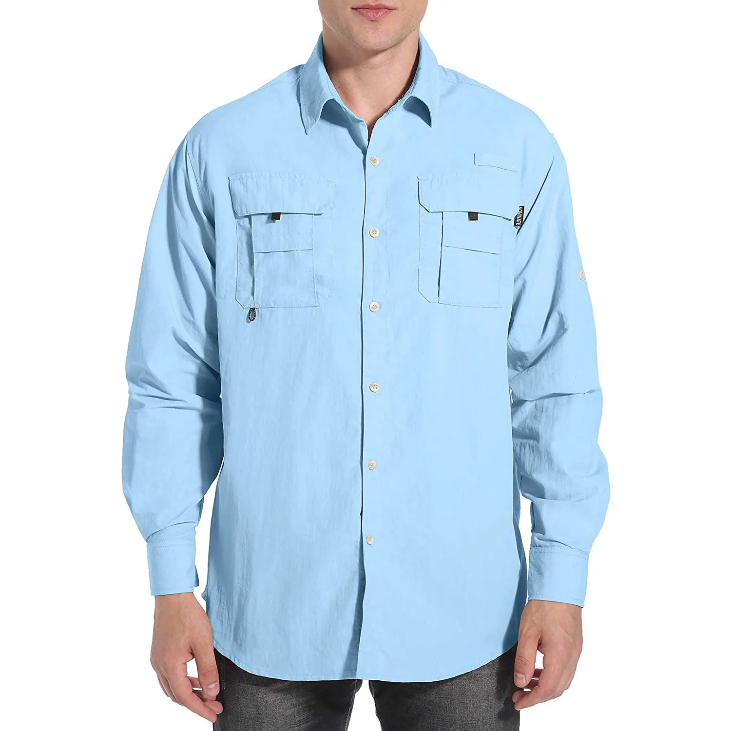 Men's SPF UPF 50+ Quick Dry Fishing Hiking Shirts Breathable Long Sleeve Shirt