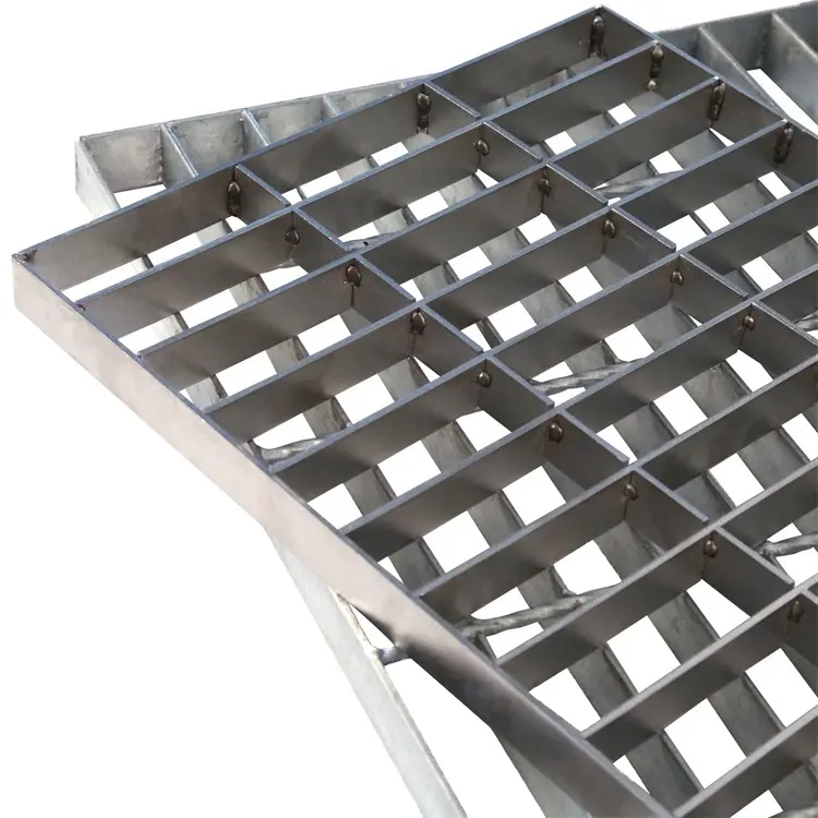 Cobertura de drenagem galvanizada para escadas, plataforma de passarela metálica de aço inoxidável 304/316/alumínio