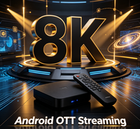 Boîtier multimédia intelligent Android OTT avec WiFi double bande, Bluetooth et décodage 8K pour téléviseur domestique