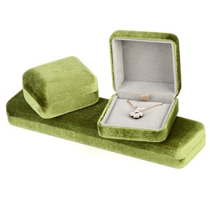 Elegant Custom Logo Iron Jewelry <b>Box</b> Velvet Clamshell Rings <b>Earring</b> Necklace Bracelet Pendant Corduroy Jewelry <b>Gift</b> Packaging - Product Image 4