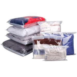 Sacs refermables avec logo personnalisé, sacs en plastique avec fermeture éclair pour vêtements, emballage promotionnel - Product Image 3