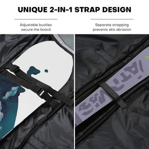 Bolsa de Poliéster para Esquí y Snowboard de Invierno, Ecológica, Completamente Impermeable, de Alta Calidad, con Correa de Hombro Extraíble y Funda Protectora - Product Image 3