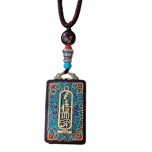 Vintage Nepal Lange Boeddhistische Mala Hout Kralen Accessoires Etnische Bohemian Bohemen Boeddha Lucky Hanger & Ketting Voor Vrouwen Mannen - Product Image 1