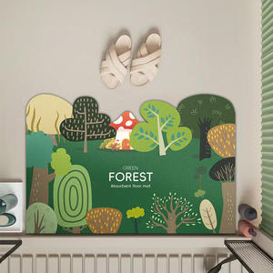 Tapis de bain rectangulaire en terre de diatomée Green Forest, absorbant et à séchage rapide, pour la maison - Product Image 2