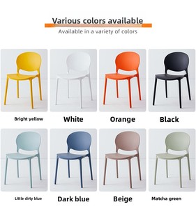 Factory Wholesale Modern Plastic <strong>Chair</strong> <strong>Simple</strong> Design Lightweight Dining <strong>Chair</strong> for Cafe Restaurant Office Meeting Room - Product Image 6