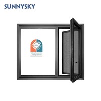 Sunnysky NFRC Normes américaines et canadiennes Fenêtres en aluminium double verre Fenêtres à battant françaises