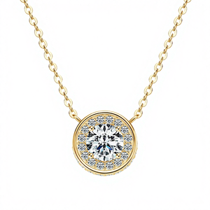 Collar con Colgante de Plata 925 con Baño de Rodio, Cadena de Caja, Elegancia Clásica y Moderna para Mujer, Moissanita de 6.5mm y 1.0ct con Certificado GRA, Completo - Product Image 2