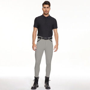 <span class=keywords><strong>Vente</strong></span> d'usine hommes équitation Leggings culotte équestre fait mince ajusté taille haute culotte équestre pour hommes avec poches - Product Image 4