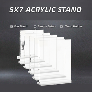 Expositor de Mesa Plegable de Acrílico Transparente de 5x7 Pulgadas, Moderno, Ecológico, Ligero, Soporte para Menús de Doble Uso, para Bodas - Product Image 2