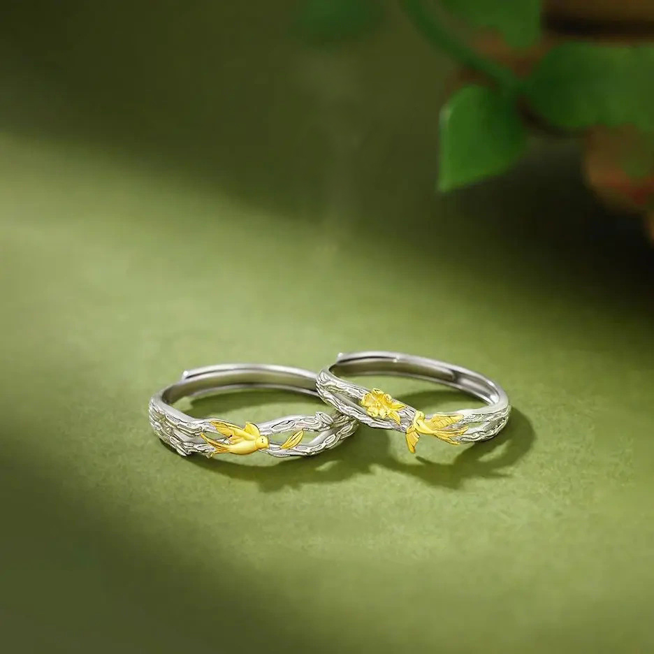 แหวนผู้หญิง - เงินแท้ S925 ชุบทอง - รองรับการทดสอบ