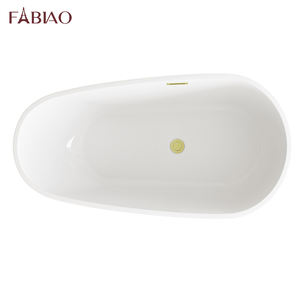 FABIAO Paquet de piles de forme ovale <span class=keywords><strong>Petite</strong></span> <span class=keywords><strong>baignoire</strong></span> simple en acrylique pur avec trop-plein sans monture - Product Image 3