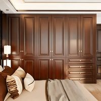 Armoire de style Shaker classique moderne, du sol au plafond, avec tiroirs intégrés pour chambre à coucher