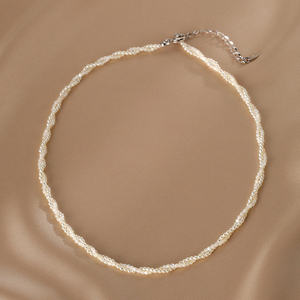 Collar de perlas de doble capa 1450 para mujer - Product Image 1