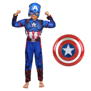 Muscle Boys Capitán Disfraz Niños Superhéroe Araña Músculo Mono Escudo Capa Trajes Película Juego Halloween <span class=keywords><strong>Carnaval</strong></span> <span class=keywords><strong>Disfraces</strong></span> - Product Image 5