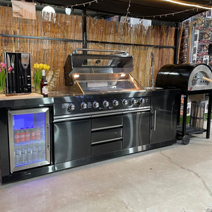 Armario de cocina pequeño para <span class=keywords><strong>exteriores</strong></span>, juego completo de horno de gas resistente al agua para pizza, jardín, cocina, barbacoa al aire libre - Product Image 6