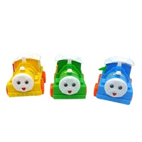 Voitures jouets à friction en plastique, train jouet de dessin animé, bonbons jouets, cadeau surprise pour enfants