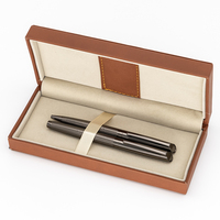 Luxus benutzer definierte Logo Metall Stift Set Business Geschenk Stift Box Hochwertige profession elle Stift mit Leder Box