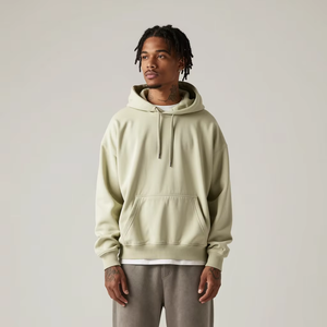 Felpa con Cappuccio Minimalista di Alta Qualità in Cotone French Terry, Essenziale per Donna, Pesante, Personalizzabile Unisex per <span class=keywords><strong>Uomo</strong></span> - Product Image 1