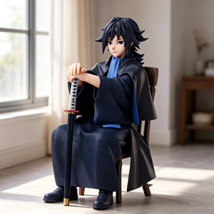Statue de <span class=keywords><strong>Tomioka</strong></span> Giyuu assis, <span class=keywords><strong>Figurine</strong></span> Anime GK, Jouet Tendance, Statue, Merchandise, Décoration de Table, Anniversaire - Product Image 4